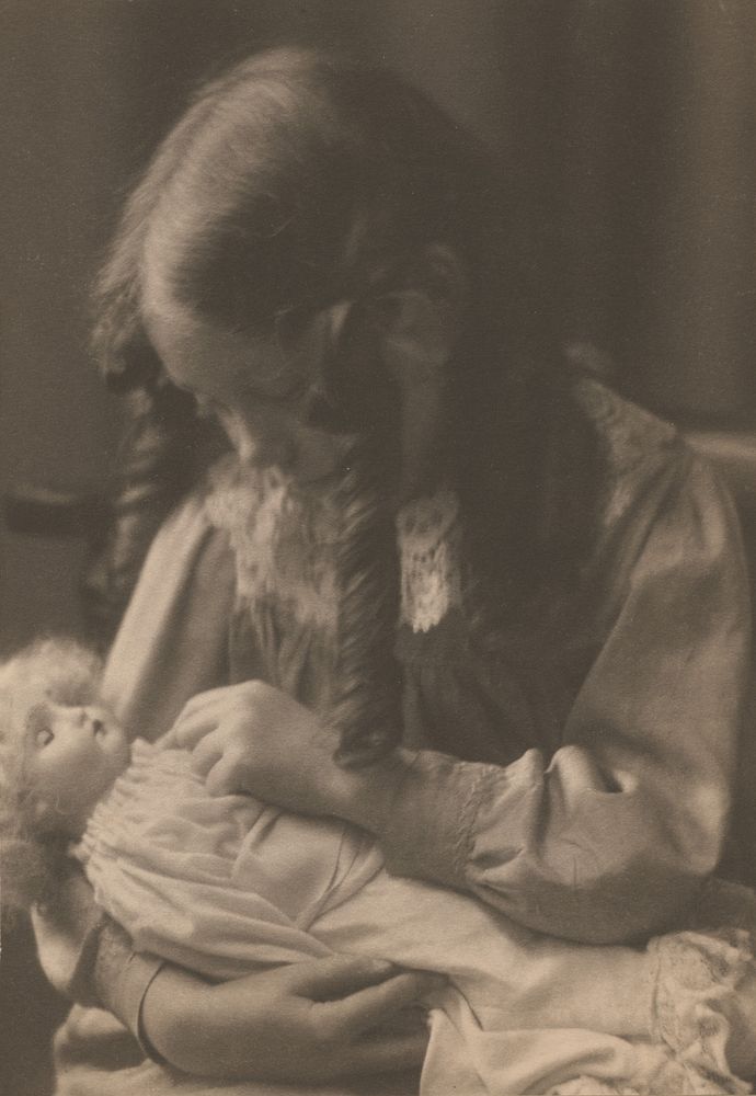 Barbara Evans and Phyllis the Doll by Frederick H Evans