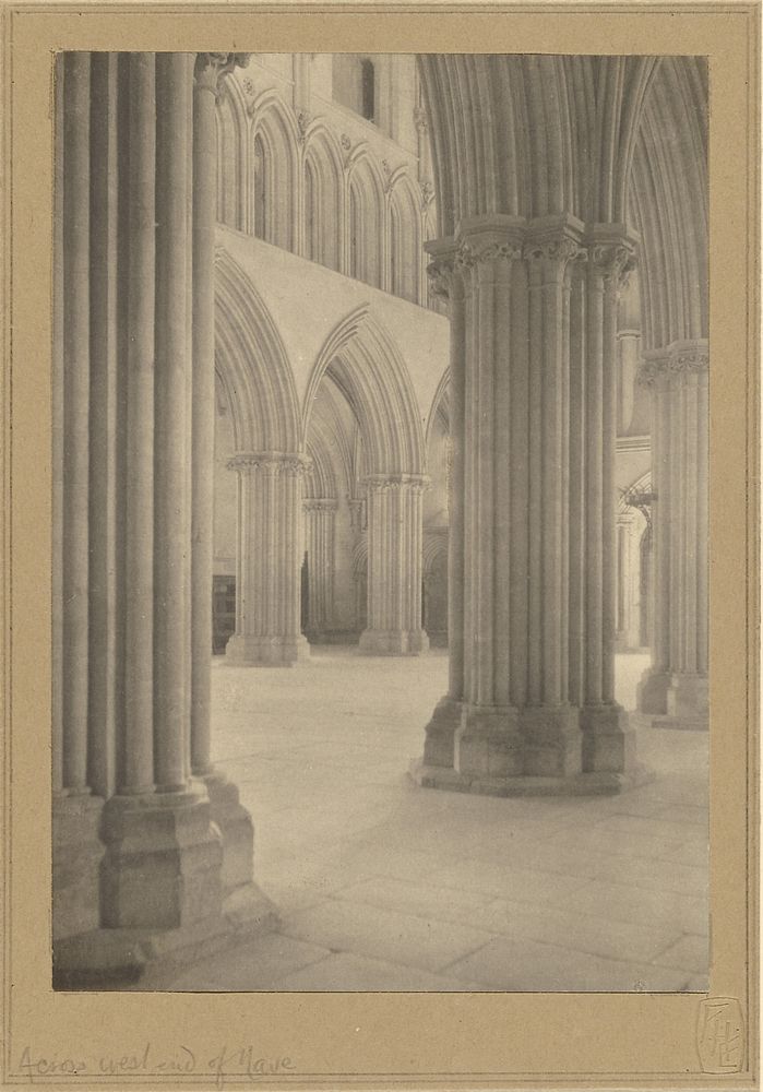 Wells Cathedral, Across the West End of Nave by Frederick H Evans