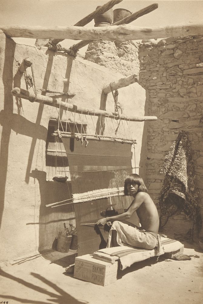 Hopi Blanket Maker by Adam Clark A C  Vroman