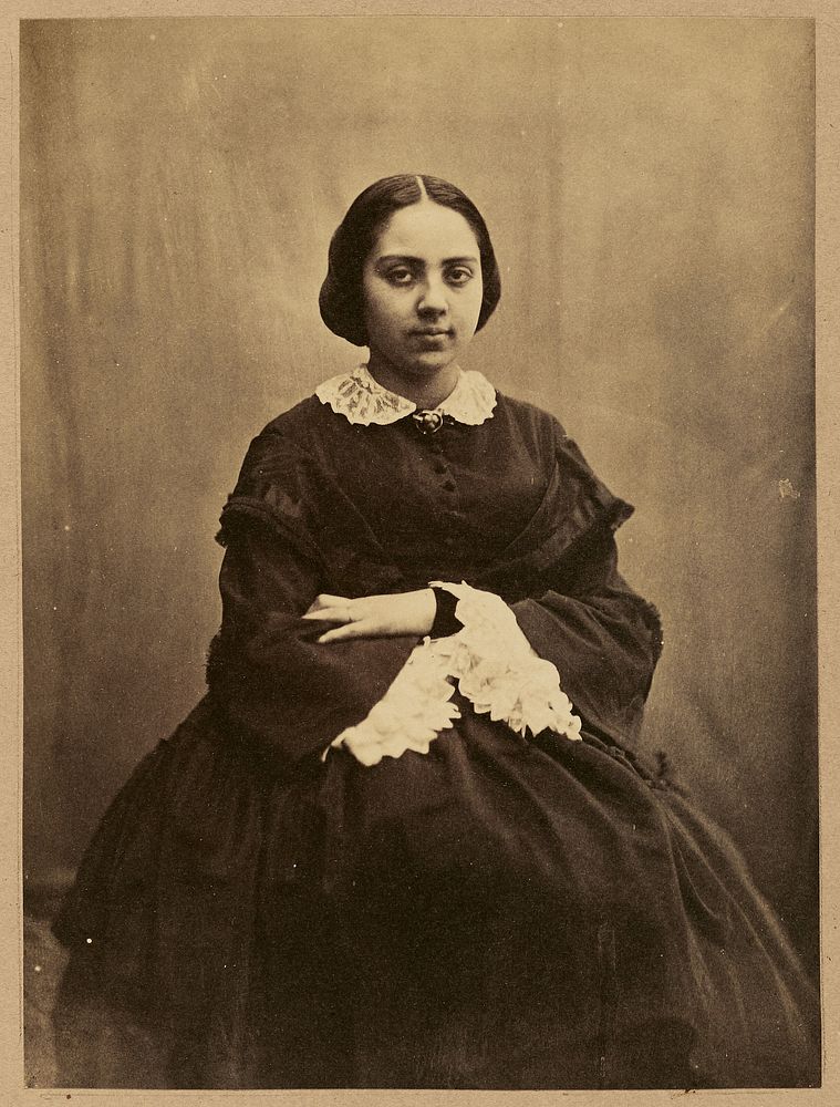 Portrait of a young lady, probably Cécile Devéria by Achille Devéria, Théodule Devéria and Octave Benoist