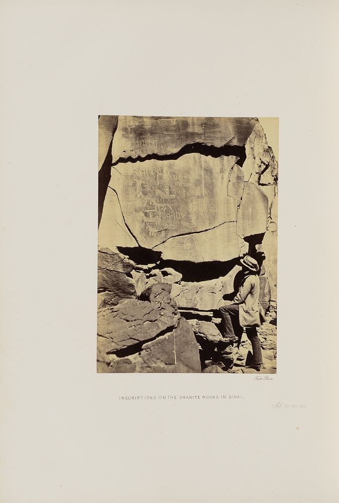 Inscriptions on the Granite Rocks in Sinai by Francis Frith