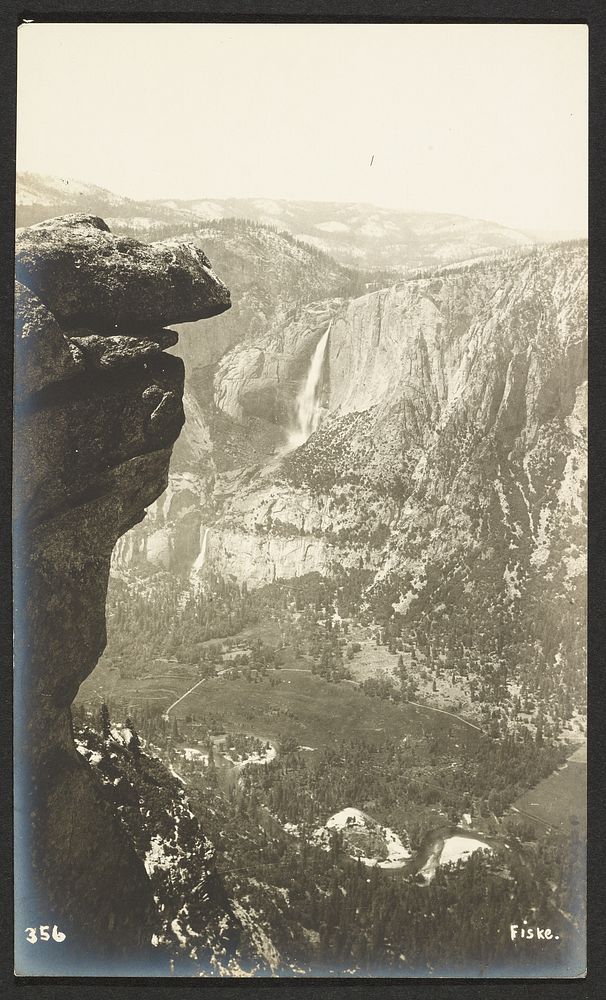 Yosemite Falls. From Glacier Point. by George Fiske