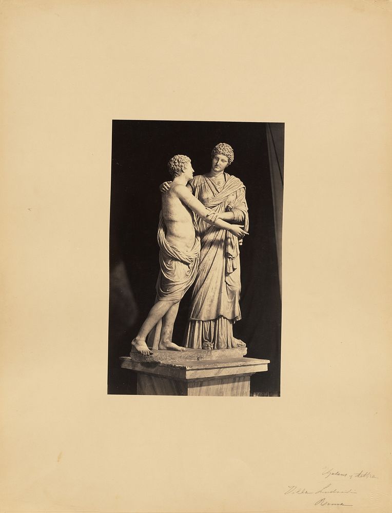 classical sculpture of woman and son by James Anderson