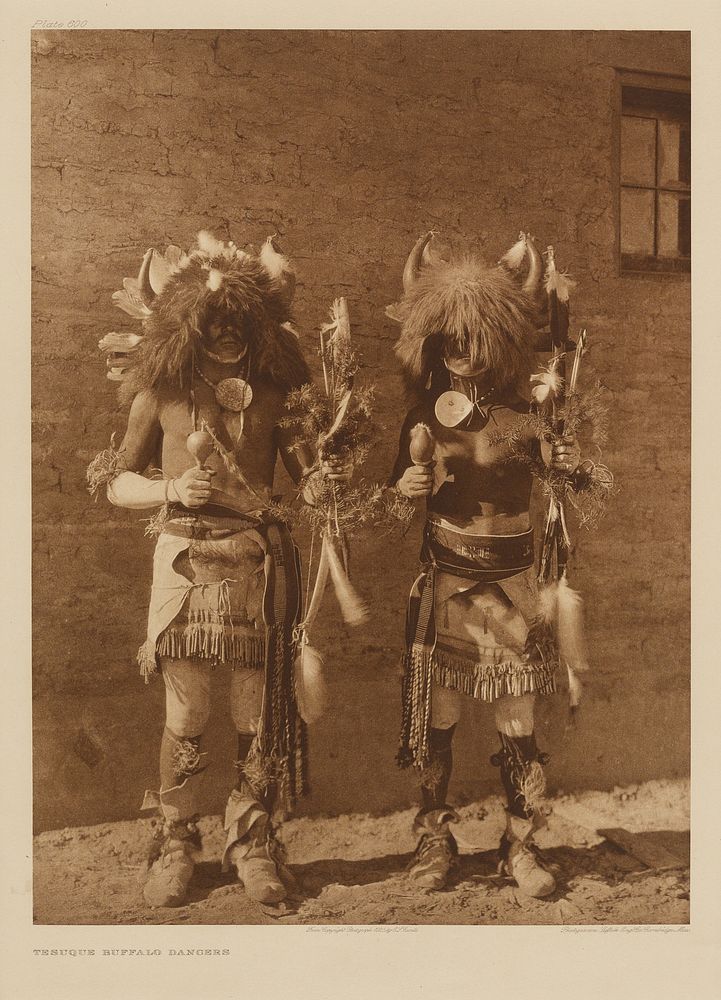 Tesuque Buffalo Dancers by Edward S Curtis