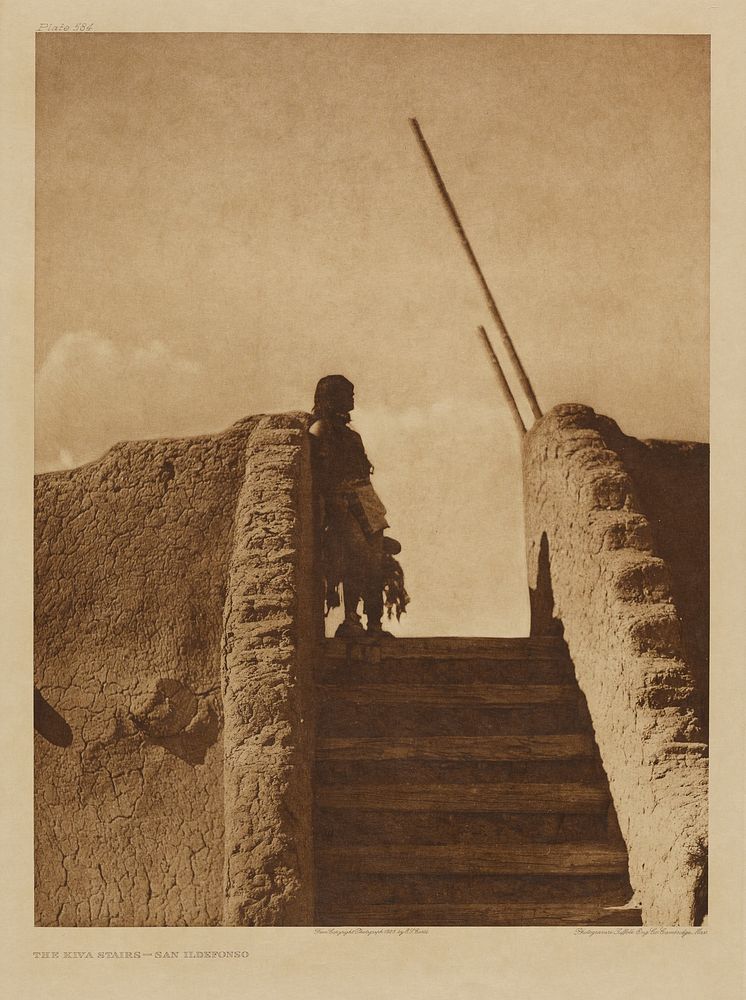 The Kiva Stairs - San Ildefonso by Edward S Curtis