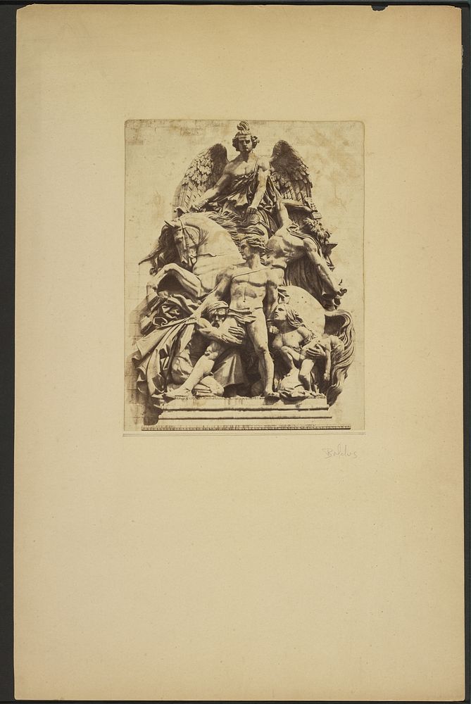 Sculpture: Winged Man in Battle by Édouard Baldus