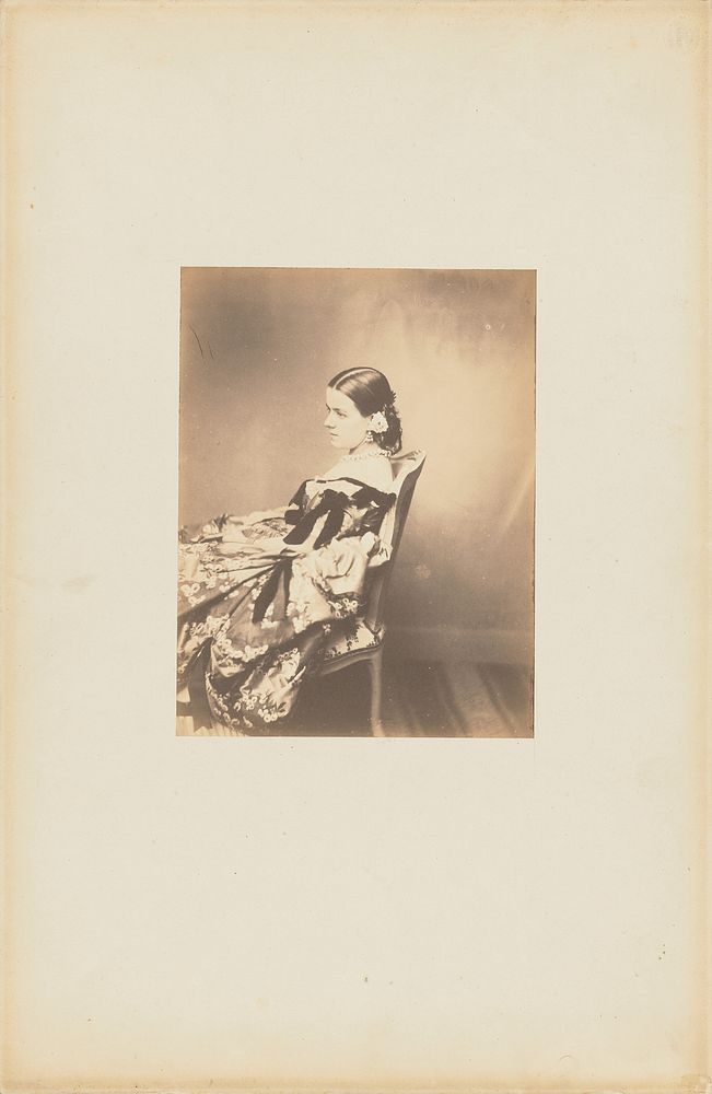 Portrait of a Woman seated in profile by Paul De Gaillard