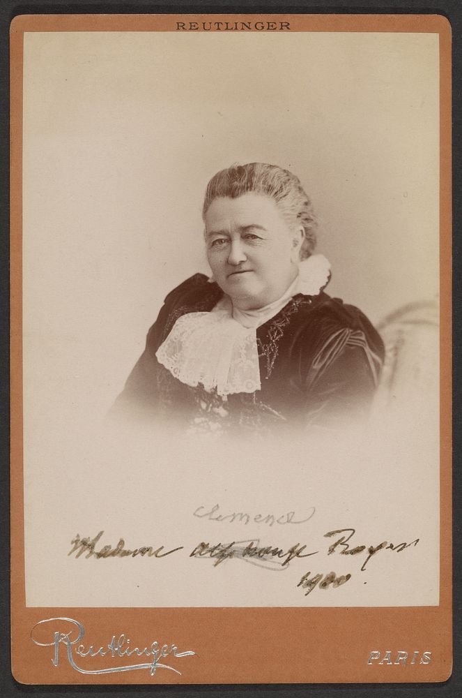 Portrait of Clemence Royer by Charles Reutlinger
