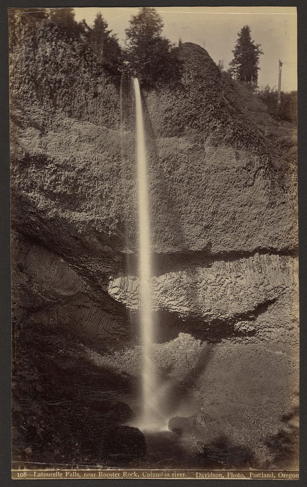 Latourelle Falls, near Rooster Rock, Columbia River by Isaac Grundy Davidson