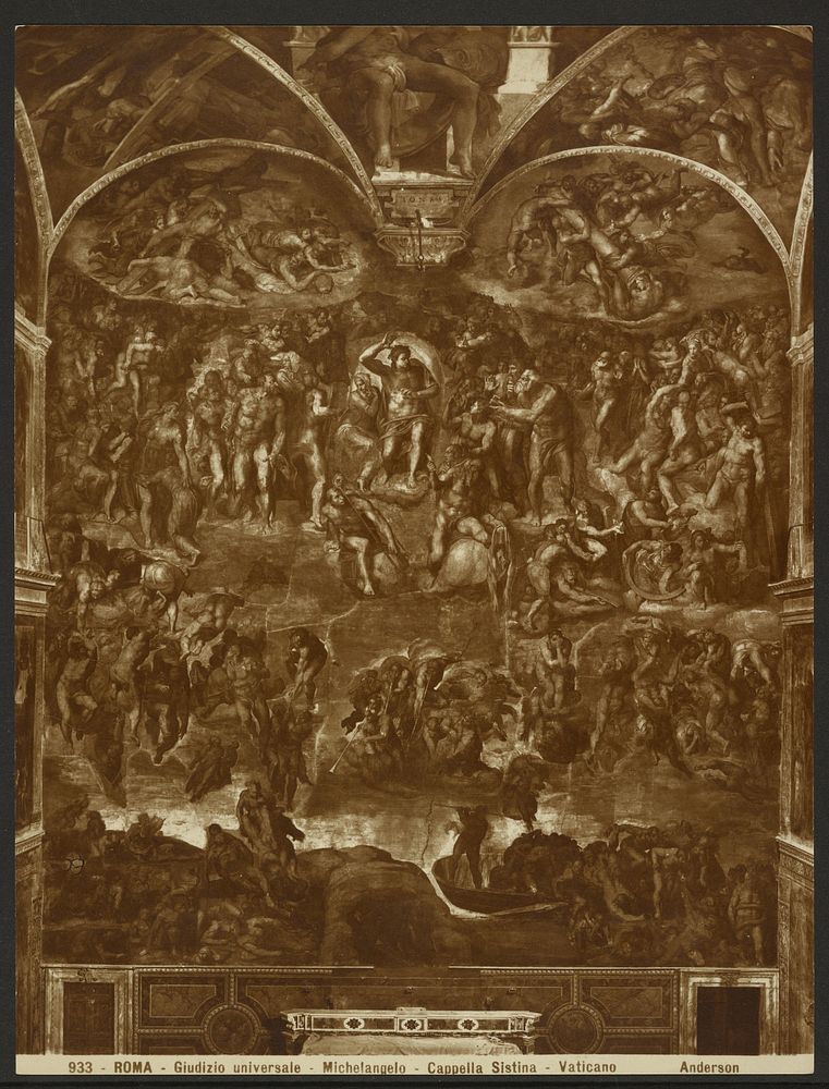 The Last Judgement, Sistine Chapel, by Michelangelo by James Anderson