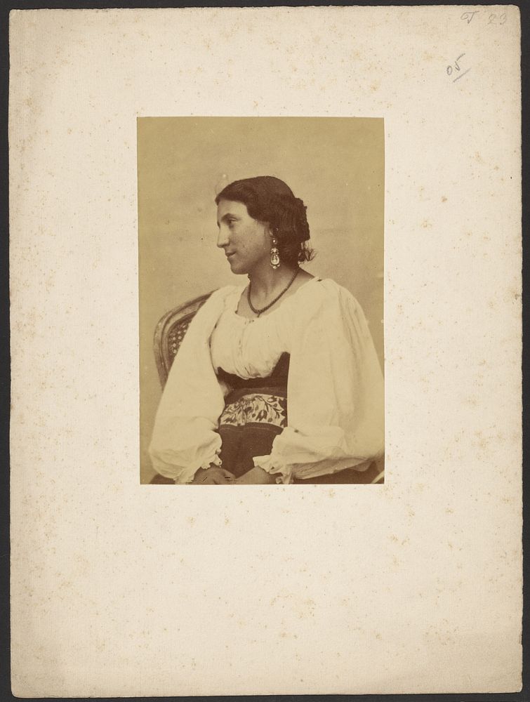 Portrait of woman in peasant dress