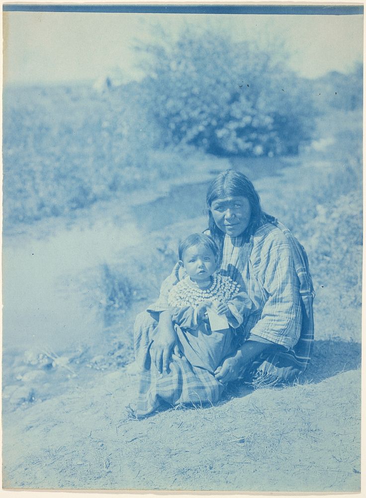 Mother and Child - Arapaho by Edward S Curtis