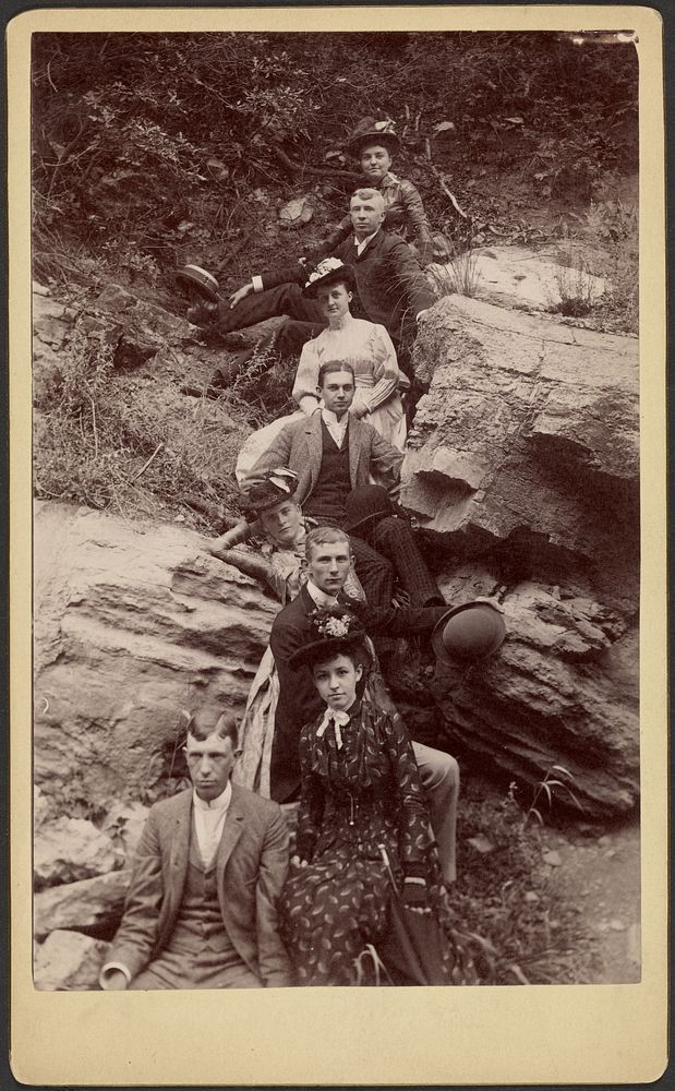 Group portrait on hillside