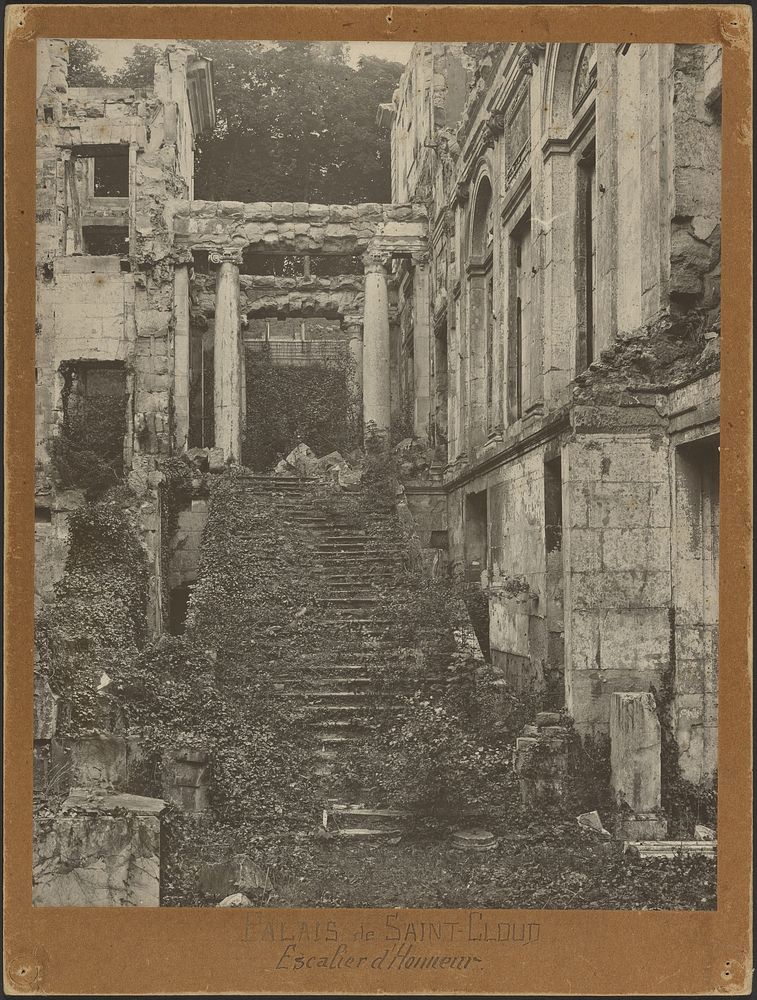 Ruins of Escalier d'Honneur, Chateau de Saint-Cloud by Charles Maindron