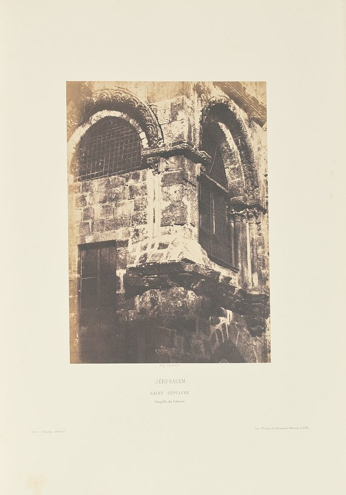 Jérusalem. Saint Sépulcre. Chapelle du Calvaire by Auguste Salzmann and Louis Désiré Blanquart Evrard