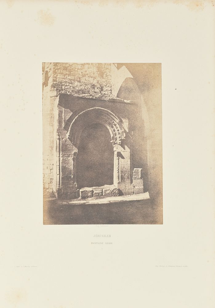Jérusalem. Fontaine arabe 1 by Auguste Salzmann and Louis Désiré Blanquart Evrard