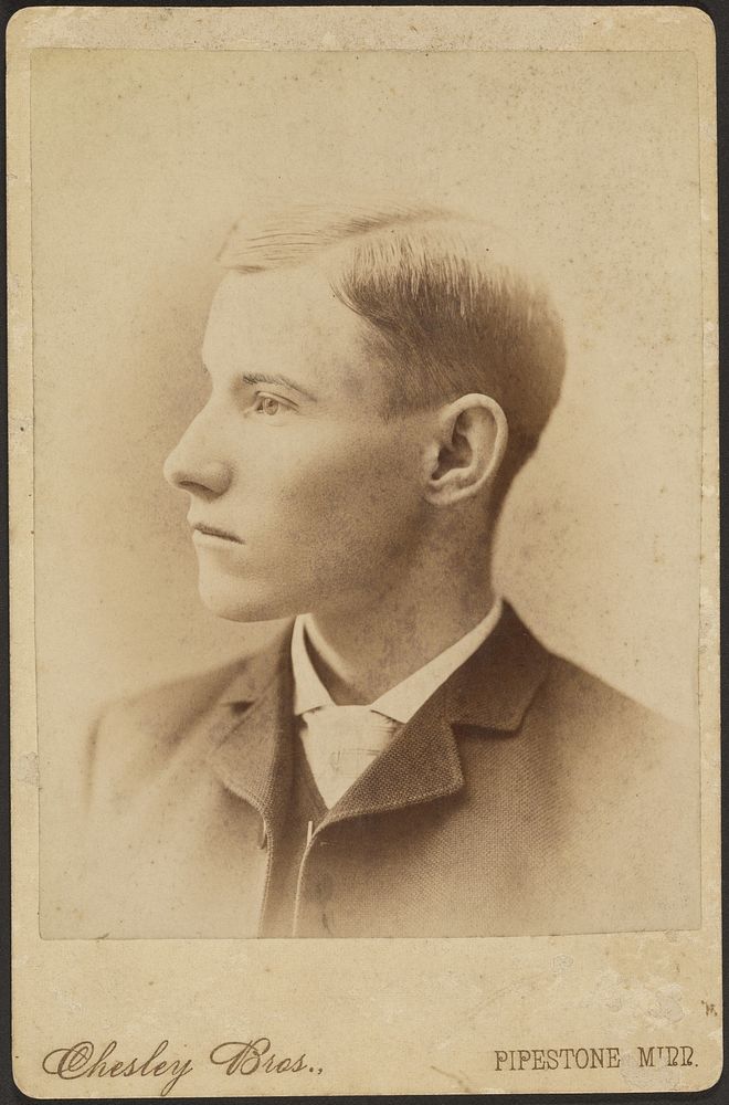Portrait of a young man by Chesley Brothers