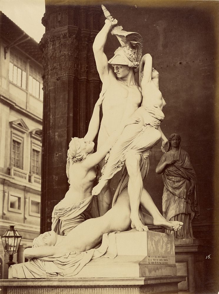 View of Pio Fedi's "Rape of Polyxena" (1866) by Fratelli Alinari