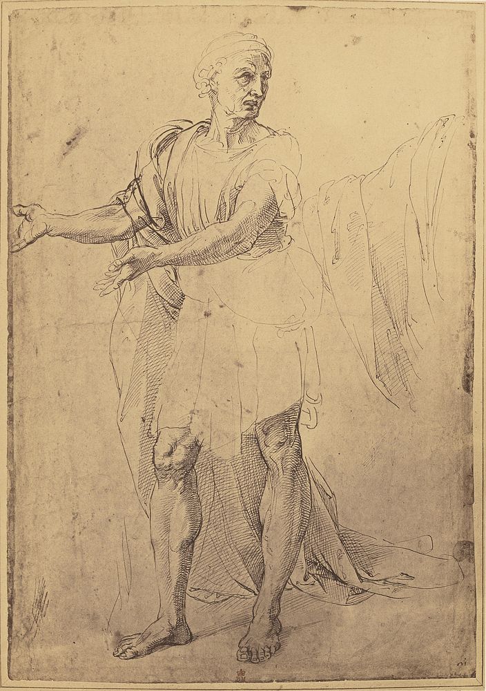 Drawing of a Standing Man by Raphael by Roger Fenton