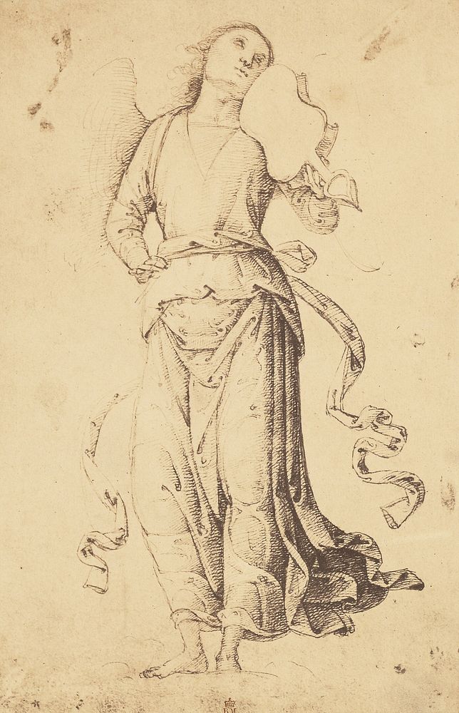 Drawing of an Angel Playing a Viol by Pietro Vannucci, Called Perugino by Roger Fenton