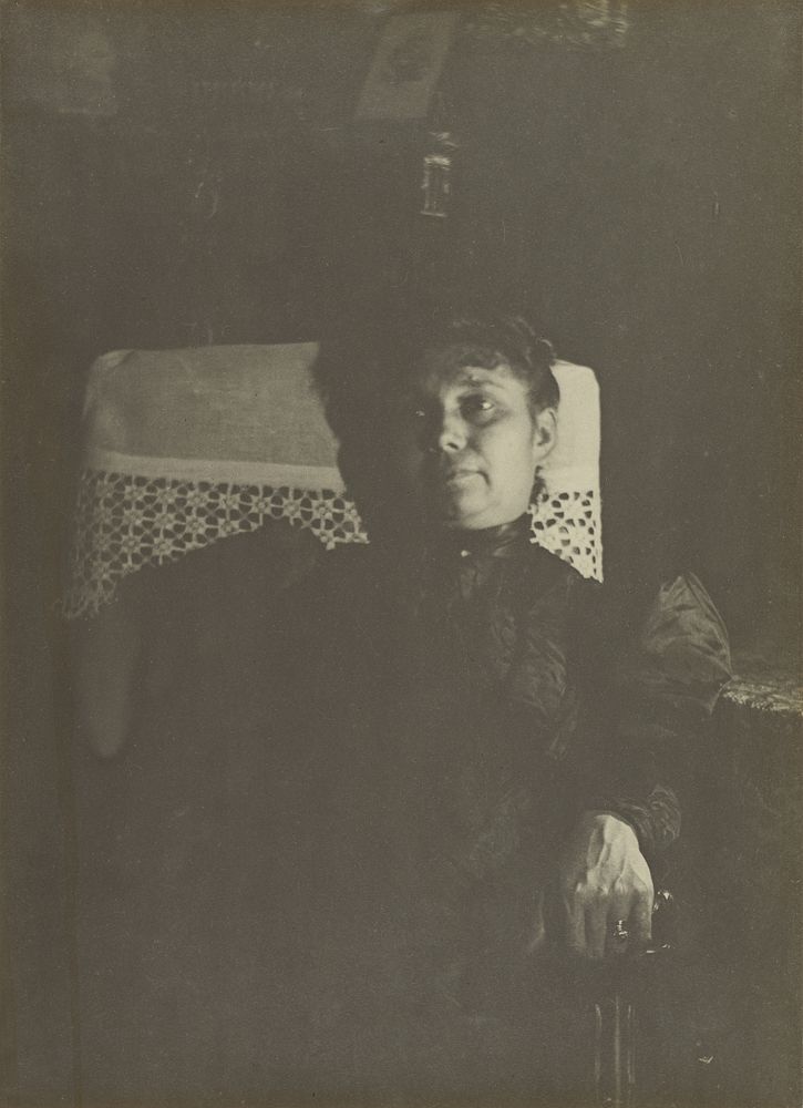Portrait of Louise Halévy by Lamplight. (Portrait de Louise Halévy à la lueur de la lampe) by Edgar Degas