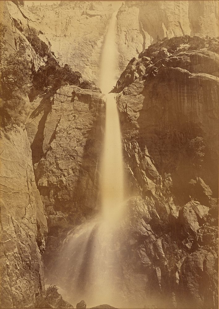Lower Yosemite Falls] / [Yosemite Falls, View from the Bottom by Carleton Watkins