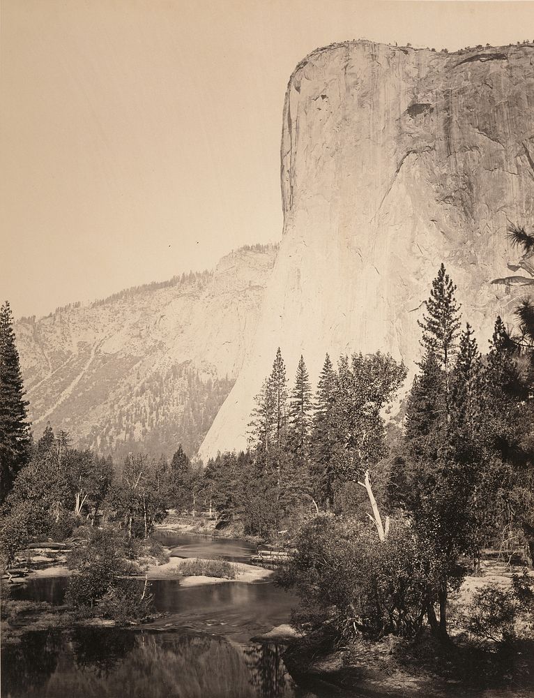 El Capitan (3600 ft.) Yosemite by Carleton Watkins