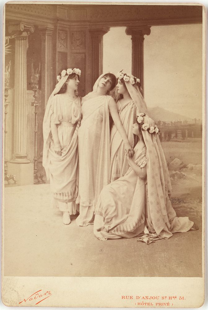 Sarah Bernhardt as Phedre in Racine's "Phaedra" by Nadar Gaspard Félix Tournachon