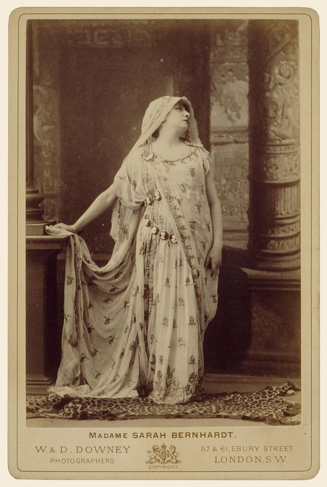 Sarah Bernhardt in the role of Racine's Phèdre by W and D Downey