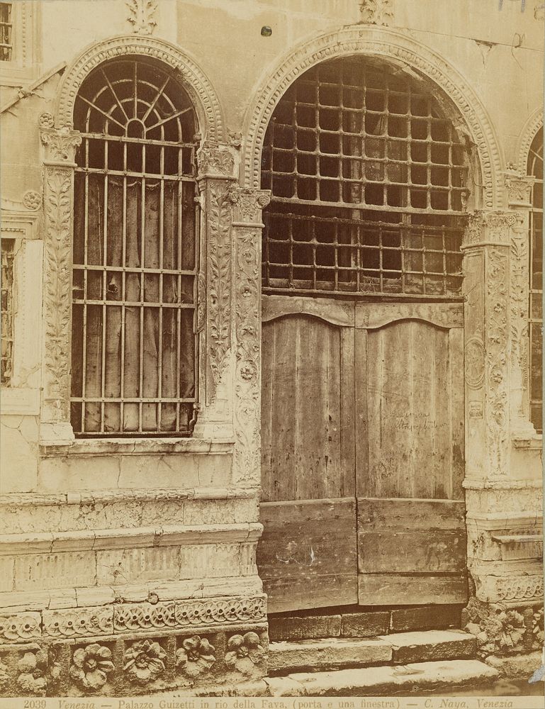 Guizetti Palace - door and window by Carlo Naya