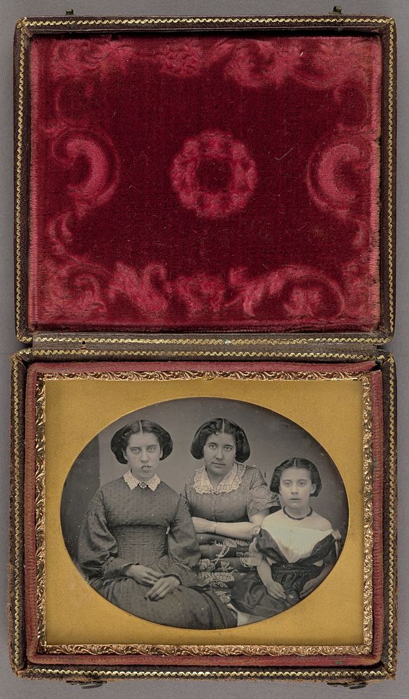 Portrait of Two Young Woman and a Girl
