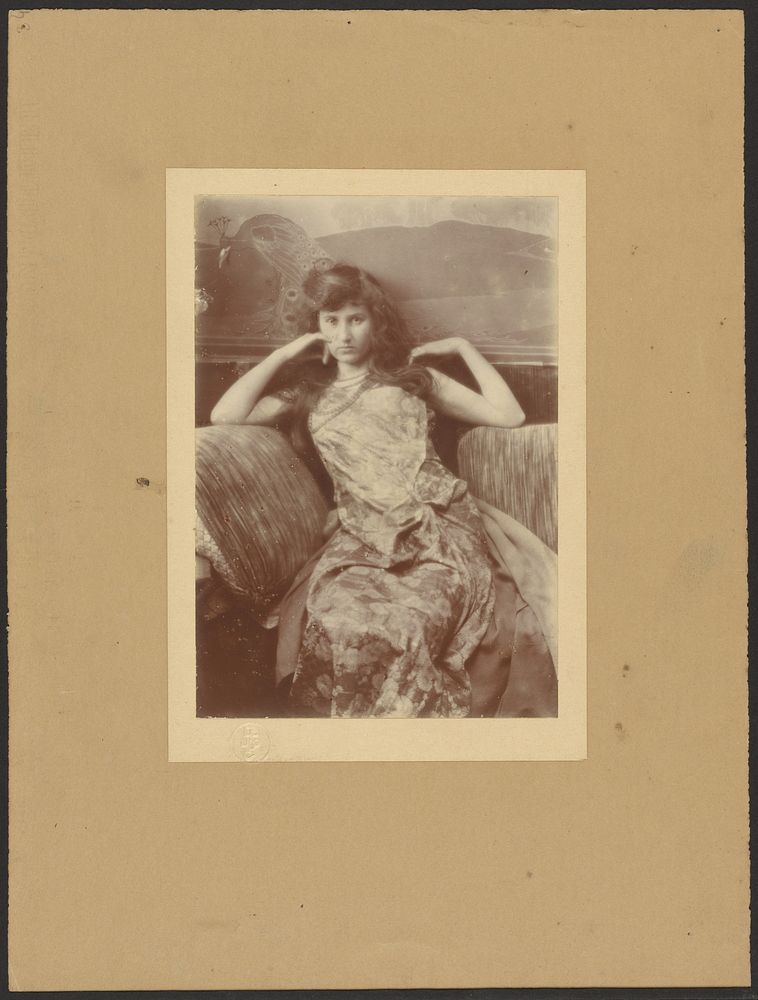 Portrait of seated woman by Constant Puyo