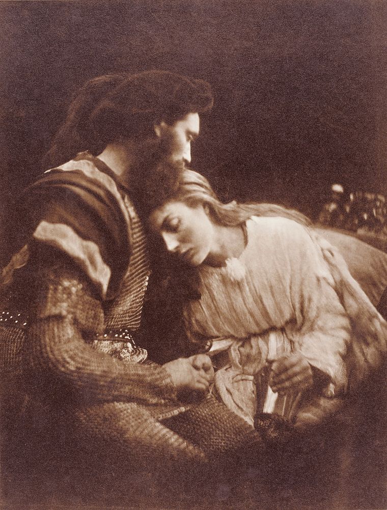 The Parting of Sir Lancelot and Queen Guinevere by Julia Margaret Cameron and Alvin Langdon Coburn