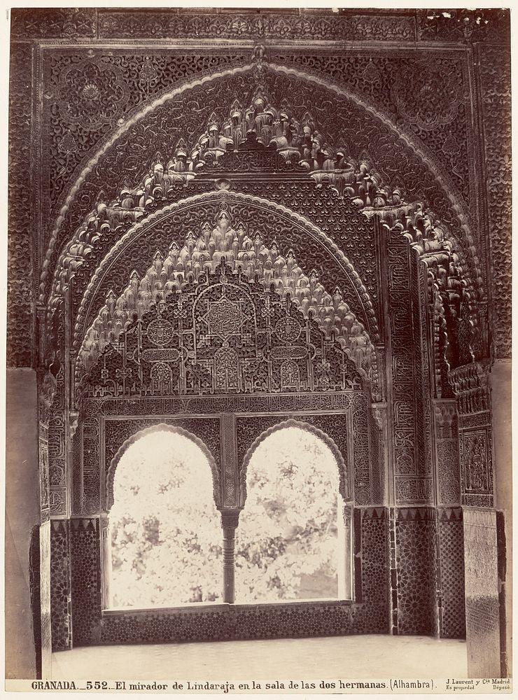 El mirador de Lindaraja en la sala de las dos hermanas. (Alhambra) by Juan Laurent