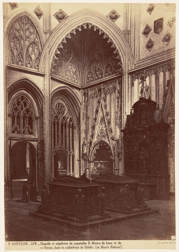 Chapelle et sepulcres du connetable D. Alvaro de Luna et de/sa femme, dans la cathedrale de Tolde. (au Musee National) by…