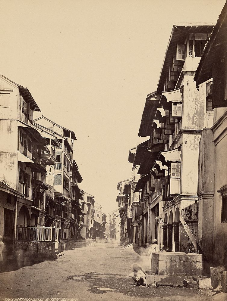 Native Houses in Fort, Bombay by Francis Frith