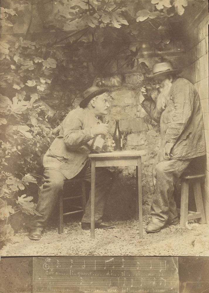 Two men drinking