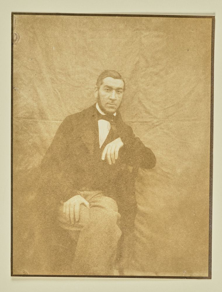 Portrait of seated man by Hippolyte Bayard