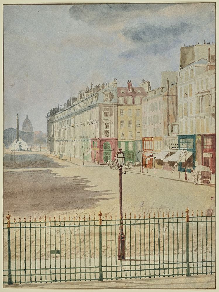 Rue Royale Facing the Place de la Concorde by Hippolyte Bayard and Reverend Calvert Jones