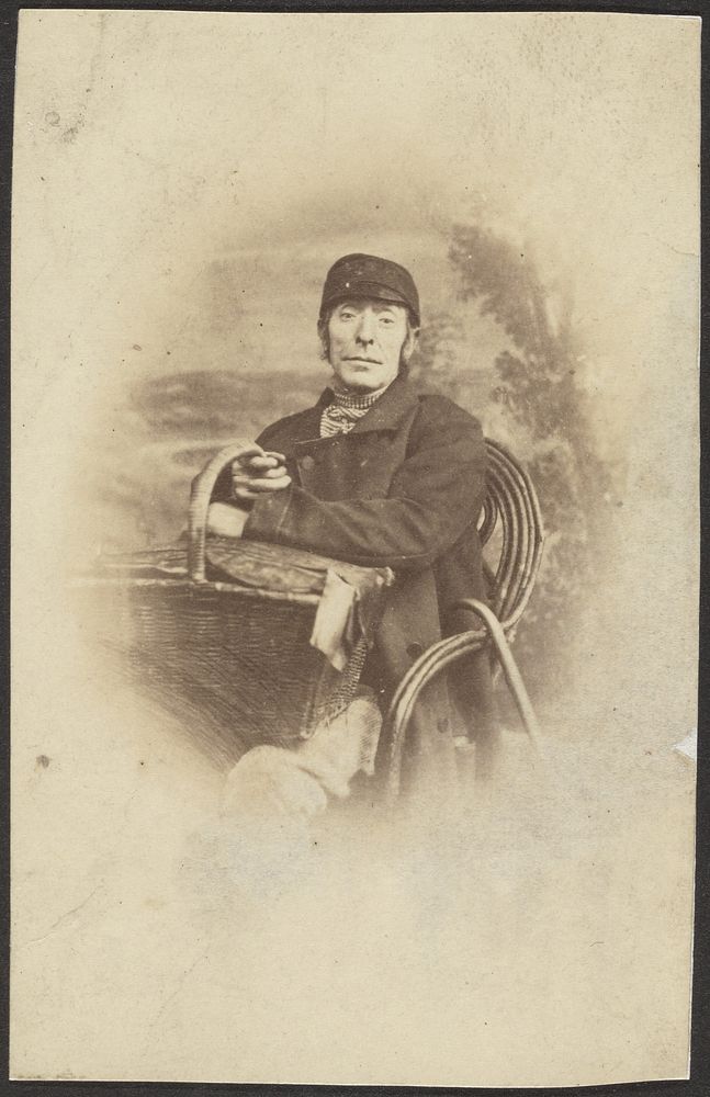 Portrait of a Seated Man with Basket