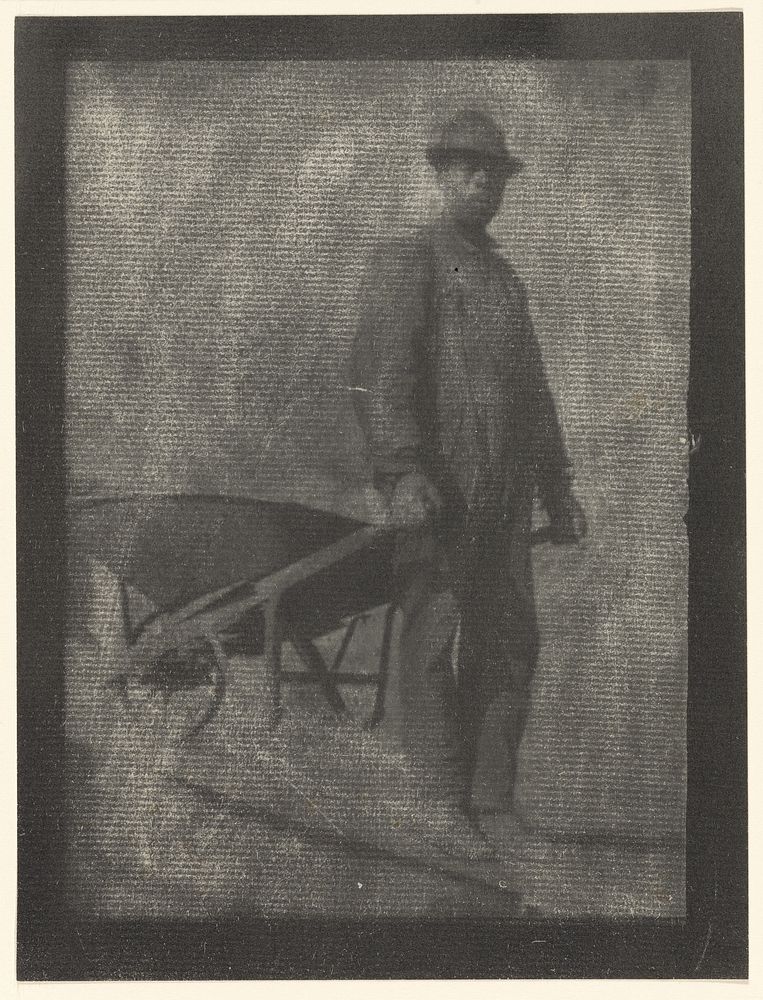 Black Man with Wheelbarrow by Doris Ulmann