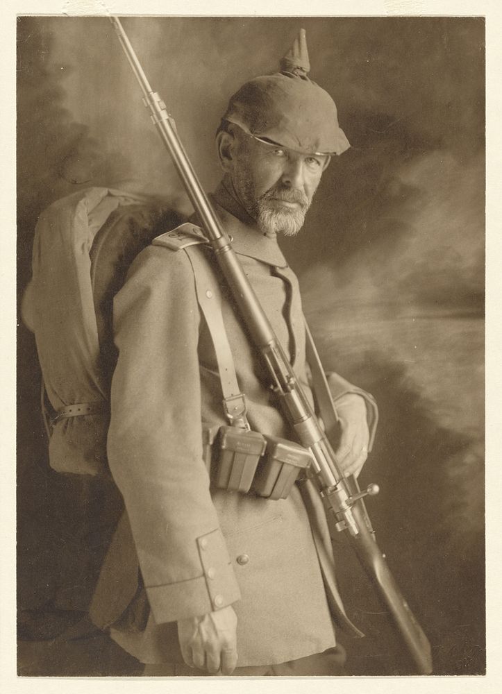 Soldier in Uniform WWI by Rudolf Dührkoop and Minya Dührkoop