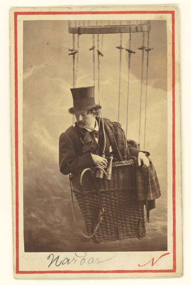 Félix Nadar in Gondola of Balloon by Nadar Gaspard Félix Tournachon