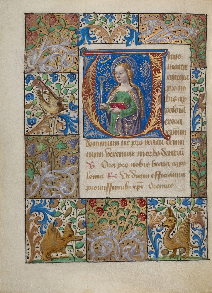 Initial V: Saint Apollonia by Georges Trubert