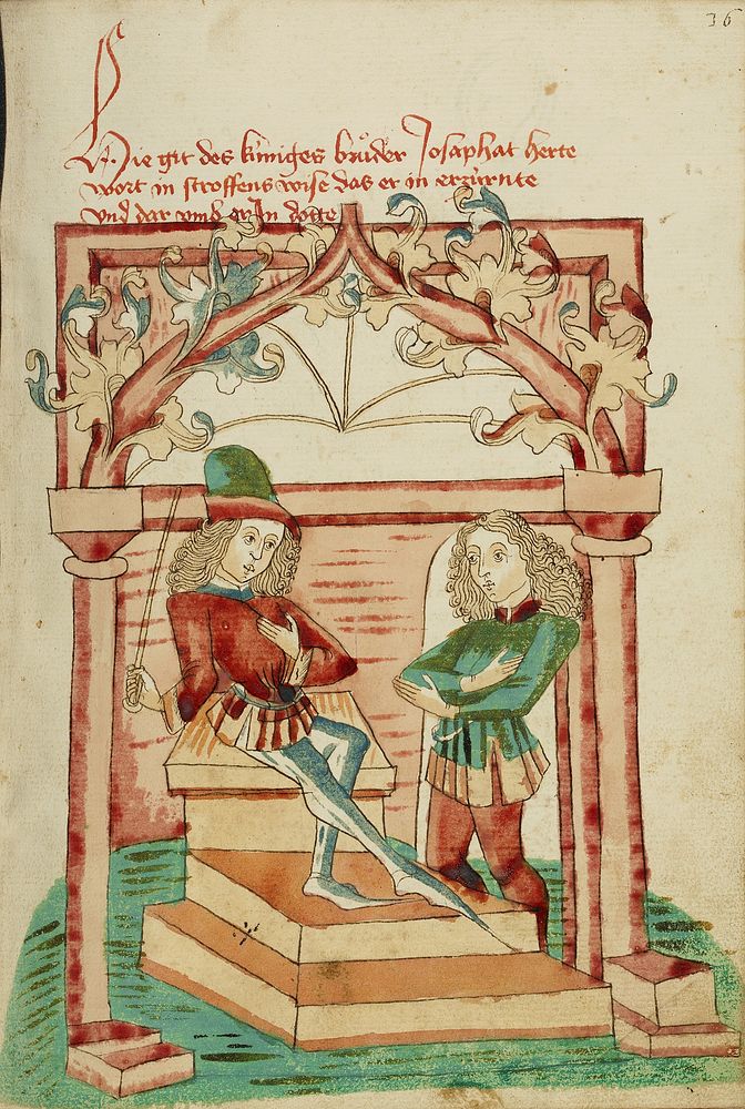 The Brother of King Avenir Speaking with Josaphat by Hans Schilling and Diebold Lauber