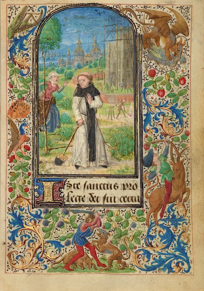 Saint Fiacre and Houpdée by Lieven van Lathem