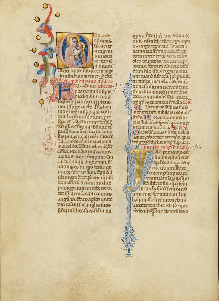 Initial C: The Virgin and Child by Master of the Brussels Initials