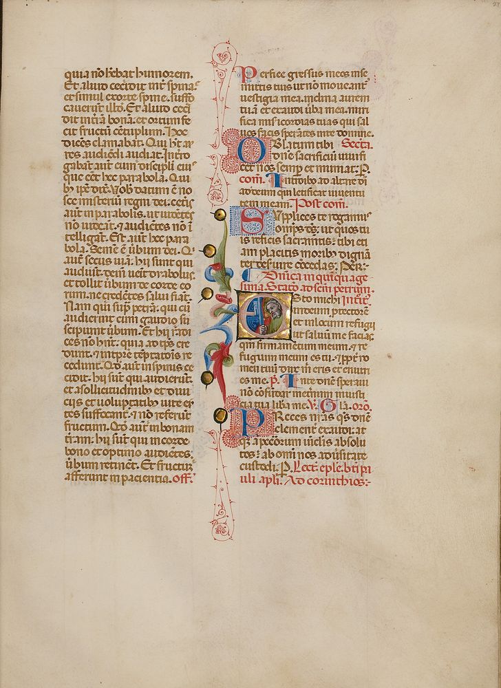 Initial E: Saint Peter by Master of the Brussels Initials