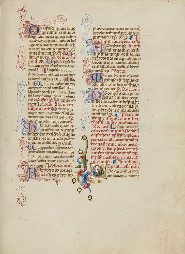 Initial S: Saint Paul by Master of the Brussels Initials