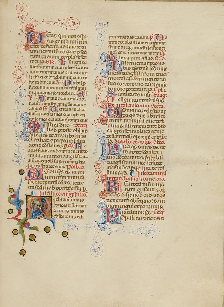 Initial M: Saint Luke by Master of the Brussels Initials
